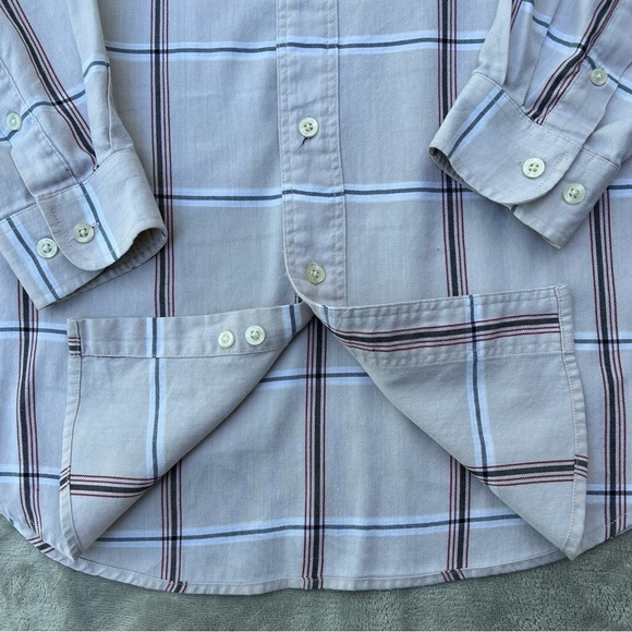 ALEXANDER JULIAN COLOURS Vintage Long Sleeve Button Up - Pink & Gray - Medium - Picture 4 of 10